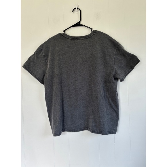 Maurices Women 0X Gray Stars Stripes Rhinestone Notched V-Neck Graphic Tee Shirt - Picture 5 of 6